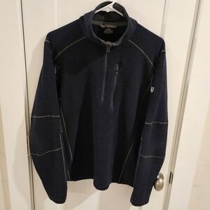Kuhl Interceptr Quarter-Zip Pullover Sweater - Size Medium - Dark Navy